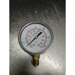 Манометр радіальний гліцириновий 63 мм 0-12 Бар Італія для газу, води, повітря