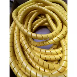 Пластиковий захист рукава спіраль (РВД), шланга та проведення діаметр 13-16 мм. Жовтий колір