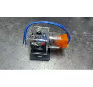 З'єднувач електричний (роз'єм) CE11-19 для соленоїдів гідророзподільника зі світлодіодом ( фішка, слоник)