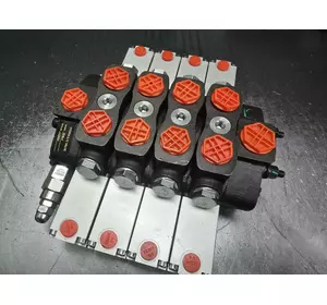 Гидрораспределитель SD8 с гидроуправлением 4 секции 90 л/мин Гидрораспределитель SD8 с гидроуправлением 4 секции 90 л/мин