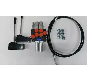 Гидрораспределитель 2 секции 2Р80-L12L12 с плавающими корейский, тросики и тросовые рукоятки 3047 на МТЗ, ЮМЗ Гидрораспределитель 2 секции 2Р80-L12L12 с плавающими корейский, тросики и тросовые рукоятки 3047 на МТЗ, ЮМЗ