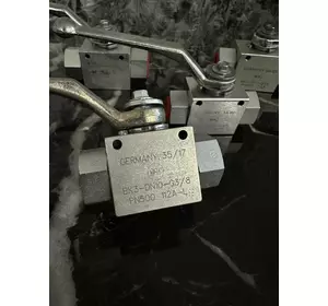 Кран шаровый гидравлический 3х ходовой 3/8" KHB3K-G3/8 DN10 500 Бар Германия тип L Кран шаровый гидравлический 3х ходовой 3/8" KHB3K-G3/8 DN10 500 Бар Германия тип L