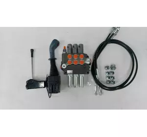 Гидрораспределитель 3Р40, 3 секции на тросиках с джойстиком и тросовым рычагом, 1 секция плавающая Гидрораспределитель 3Р40, 3 секции на тросиках с джойстиком и тросовым рычагом, 1 секция плавающая