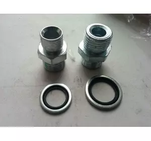 Штуцер (адаптер) G 1/2 M18x1,5 сфера 60° импортный с кольцом Штуцер (адаптер) G 1/2 M18x1,5 сфера 60° импортный с кольцом