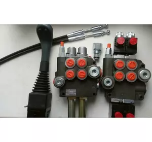 Гидрораспределитель с электро и тросовым управлением на джойстике с кнопками Гидрораспределитель с электро и тросовым управлением на джойстике с кнопками