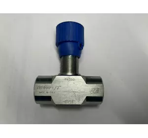 Регулятор расхода дроссель VRFU 90 1/4" 15 л/мин Oleodinamica Marchesini с обратным клапаном
