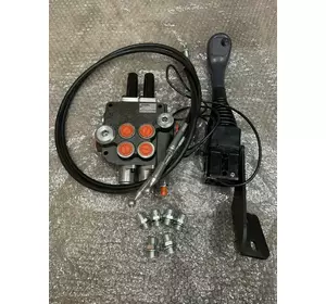 Гидрораспределитель 2Р40 с электроклапаном 50л/мин, джойстик с кнопкой, троса на челюстной погрузчик Гидрораспределитель 2Р40 с электроклапаном 50л/мин, джойстик с кнопкой, троса на челюстной погрузчик