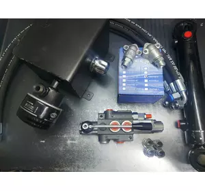 Комплект гидравлики для установки на мотоблоки и мини/мототрактора с гидроцилиндром,люксовый набор