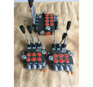 Гидрораспределитель Р40 3х секционный Badestnost с фиксацией одного золотника Гидрораспределитель Р40 3х секционный Badestnost с фиксацией одного золотника