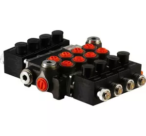 Гидрораспределитель с электроуправлением Z50 5 секционный на 12 , 24 Вольта Гидрораспределитель с электроуправлением Z50 5 секционный на 12 , 24 Вольта