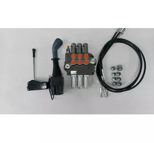 Гидрораспределитель 3 секции 3Р40-К16К16К16 с плавающими на 3 секции, троса, джойстик, тросовая рукоятка 3047 Гидрораспределитель 3 секции 3Р40-К16К16К16 с плавающими на 3 секции, троса, джойстик, тросовая рукоятка 3047