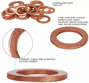 Кільце мідне ущільнювальне М08 DICSA Іспанія (шайба мідна) товщина 1 мм Кільце мідне ущільнювальне М08 DICSA Іспанія (шайба мідна) товщина 1 мм