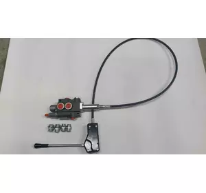 Трос керування гідравликою 1,5 метра під вилку з китом (склянка) комплектом під'єднання до гідророзподільника Трос керування гідравликою 1,5 метра під вилку з китом (склянка) комплектом під'єднання до гідророзподільника