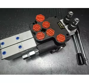 Гідророзподільник 02Р80 з пневмокеруванням на підйом кузова 2 секційний 80-100 л/хв Корея Гідророзподільник 02Р80 з пневмокеруванням на підйом кузова 2 секційний 80-100 л/хв Корея