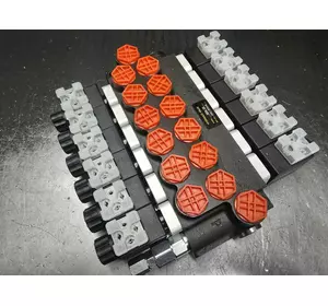 Гідророзподільник з електрокеруванням 6 секції Z50 12 Вольт корейський Гідророзподільник з електрокеруванням 6 секції Z50 12 Вольт корейський