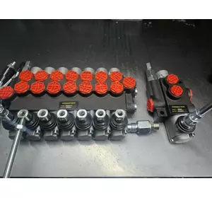 Гідророзподільник 8 секцій Р40 40-60 л/хв Корея на маніпулятор, грейдер, екскаватор Гідророзподільник 8 секцій Р40 40-60 л/хв Корея на маніпулятор, грейдер, екскаватор